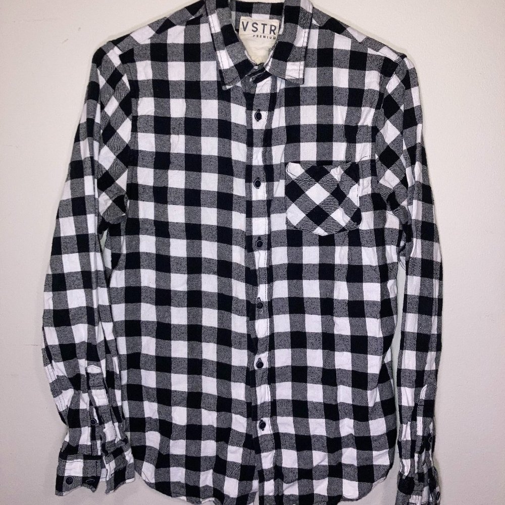 VSTR (Tilly's) flannel black/white (small)